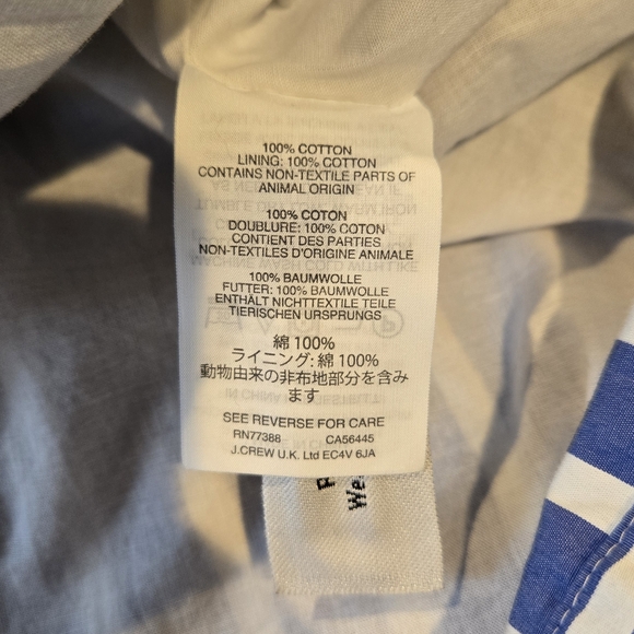 J. Crew Navy and White Striped tiered button down skirt - Picture 8 of 8